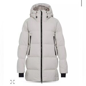 Reiss London Women's Astrid Hooded down puffer Jacket coat winter White down